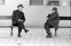 Senior men engaging in small talk increases life satisfaction