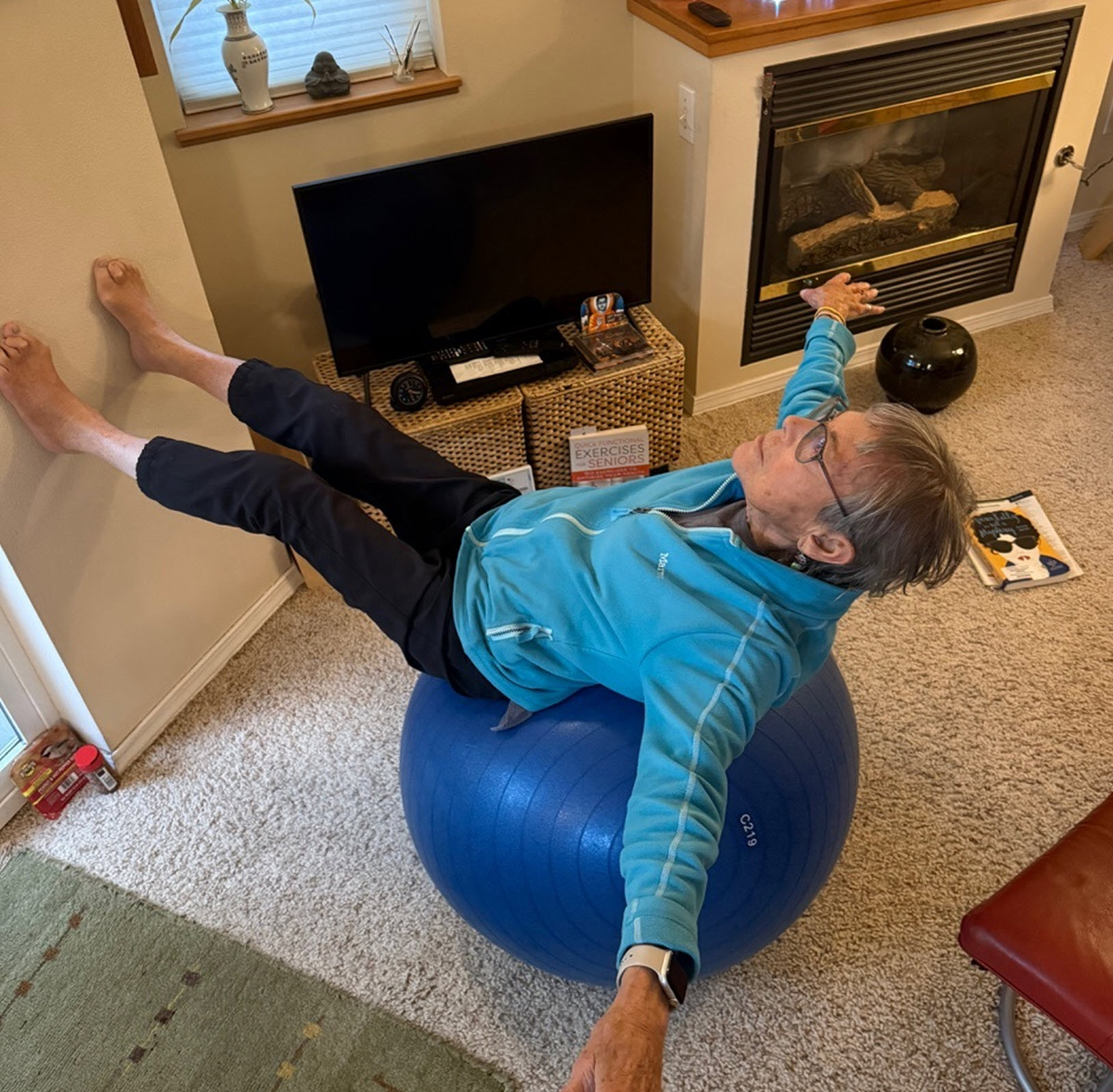older Greenwood woman exercising 