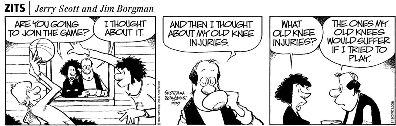 Father with bad knees