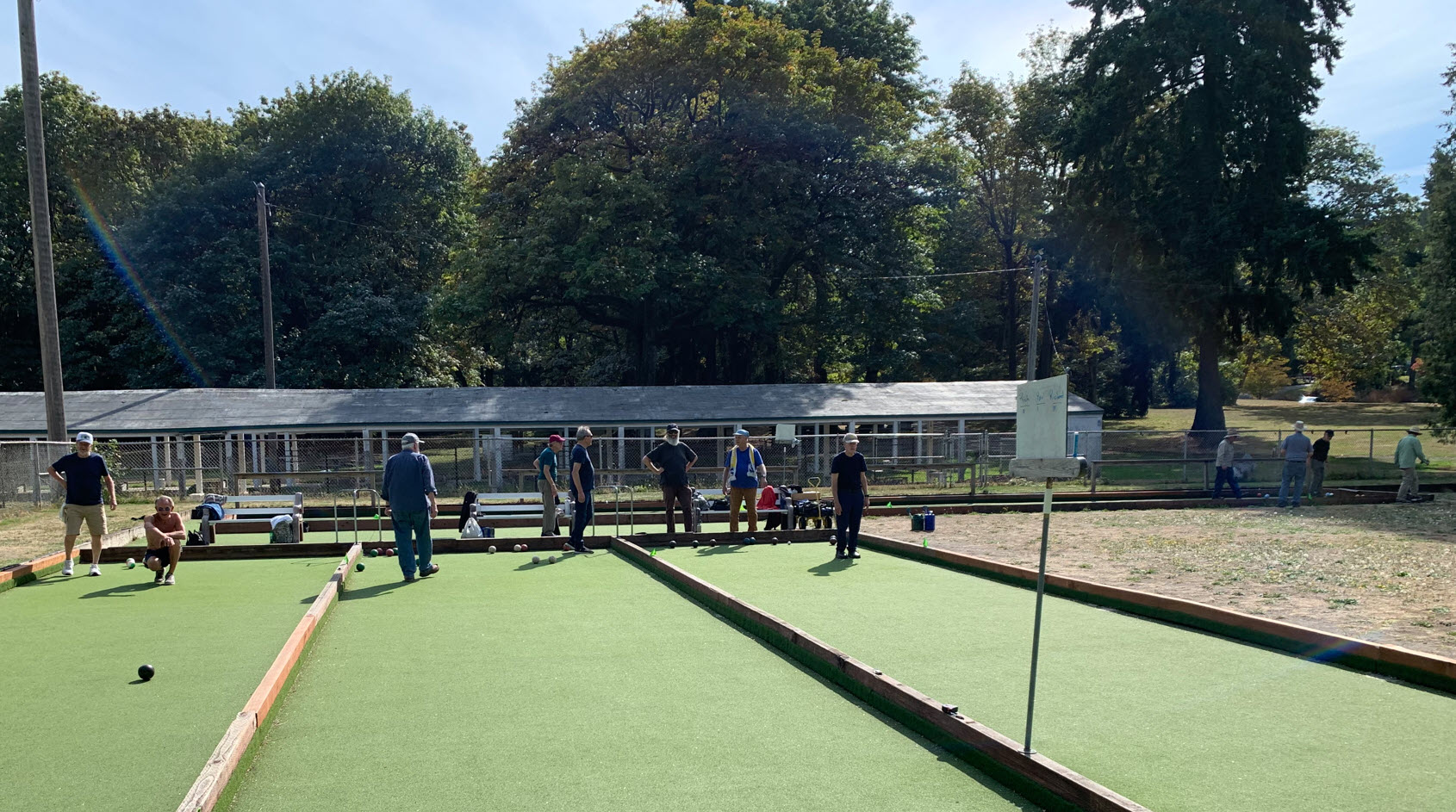 men playing bocce