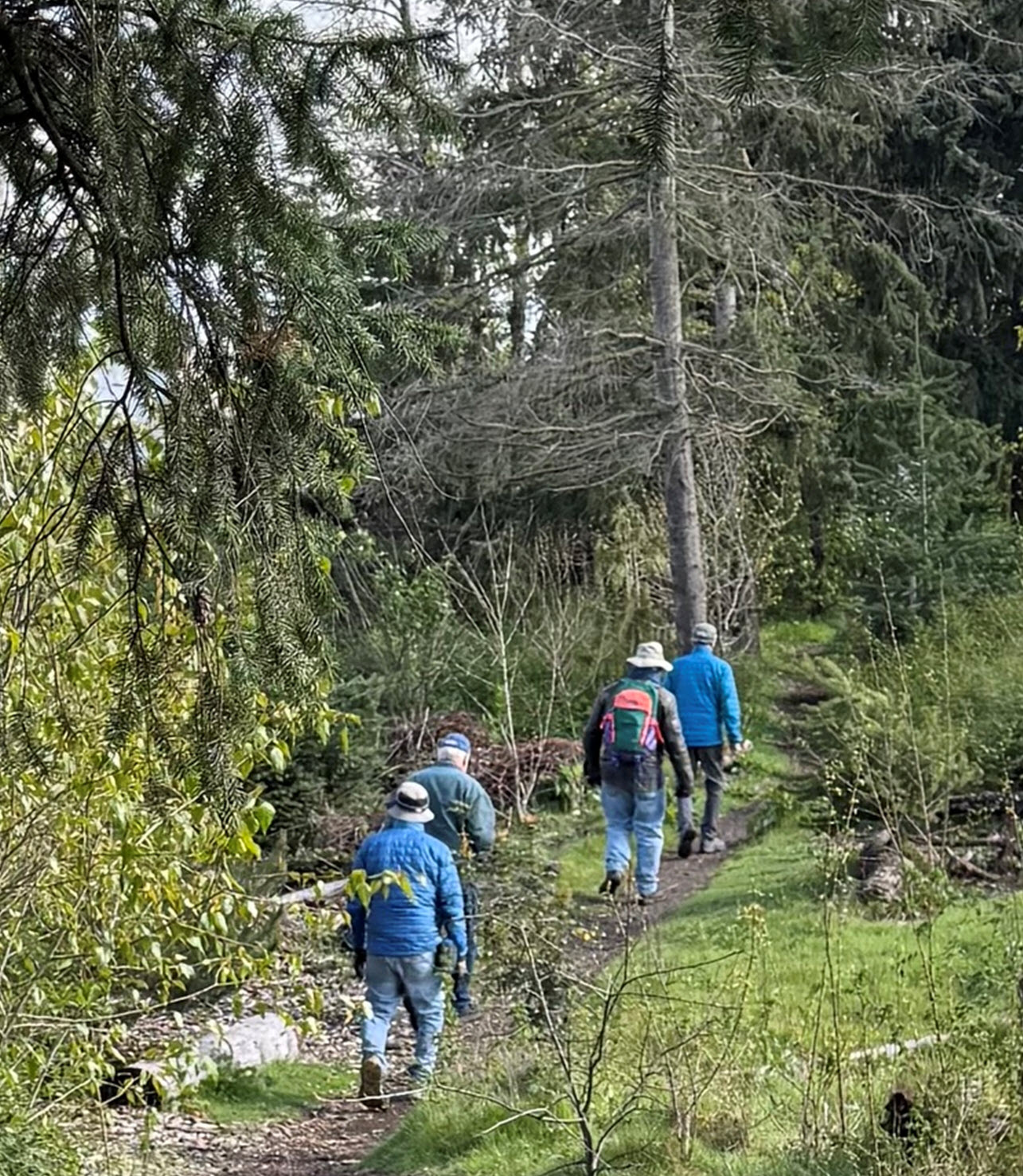 men on Duwamish trail