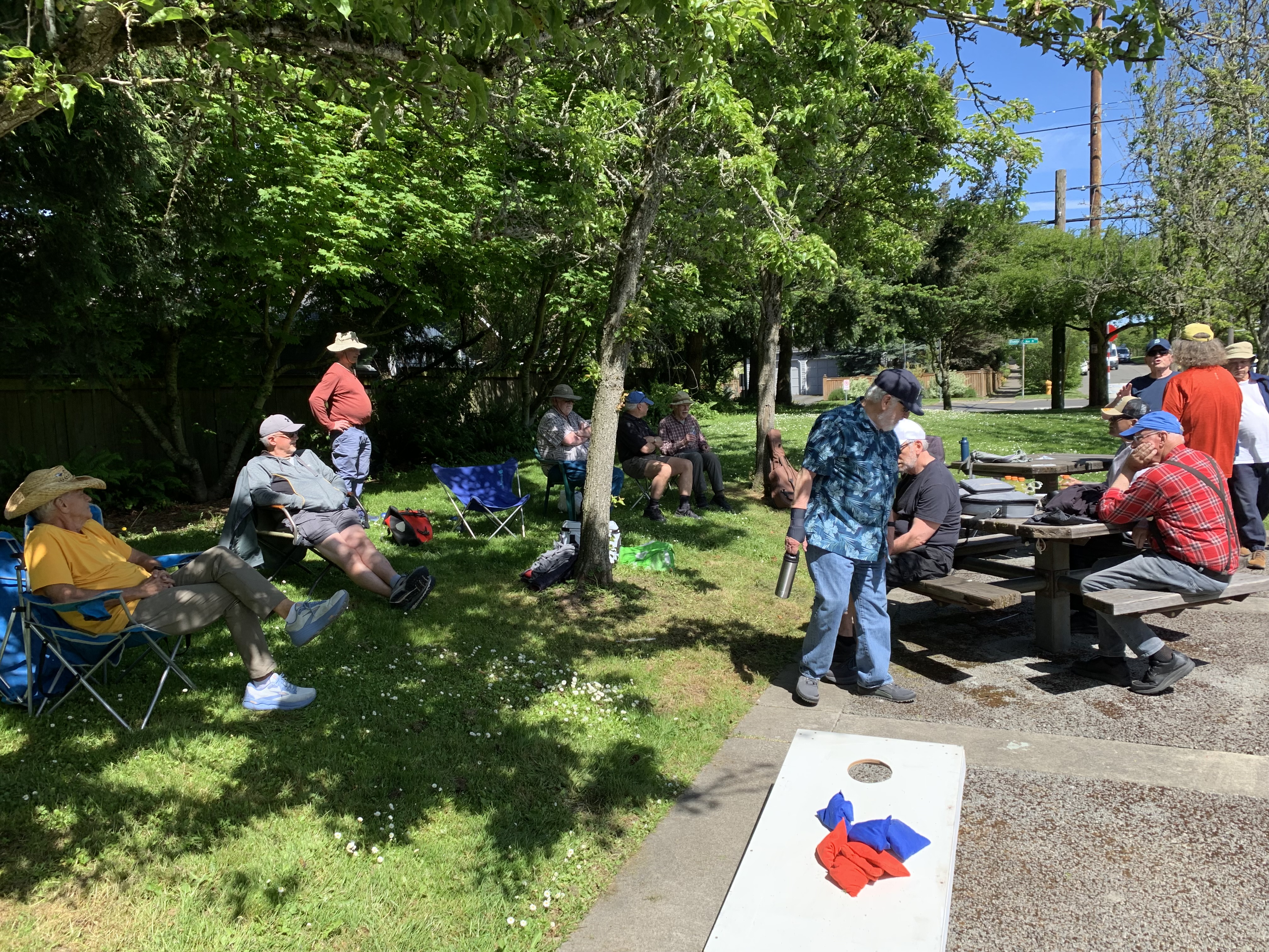 men in greenwood park