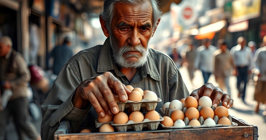 man with eggs man with eggs