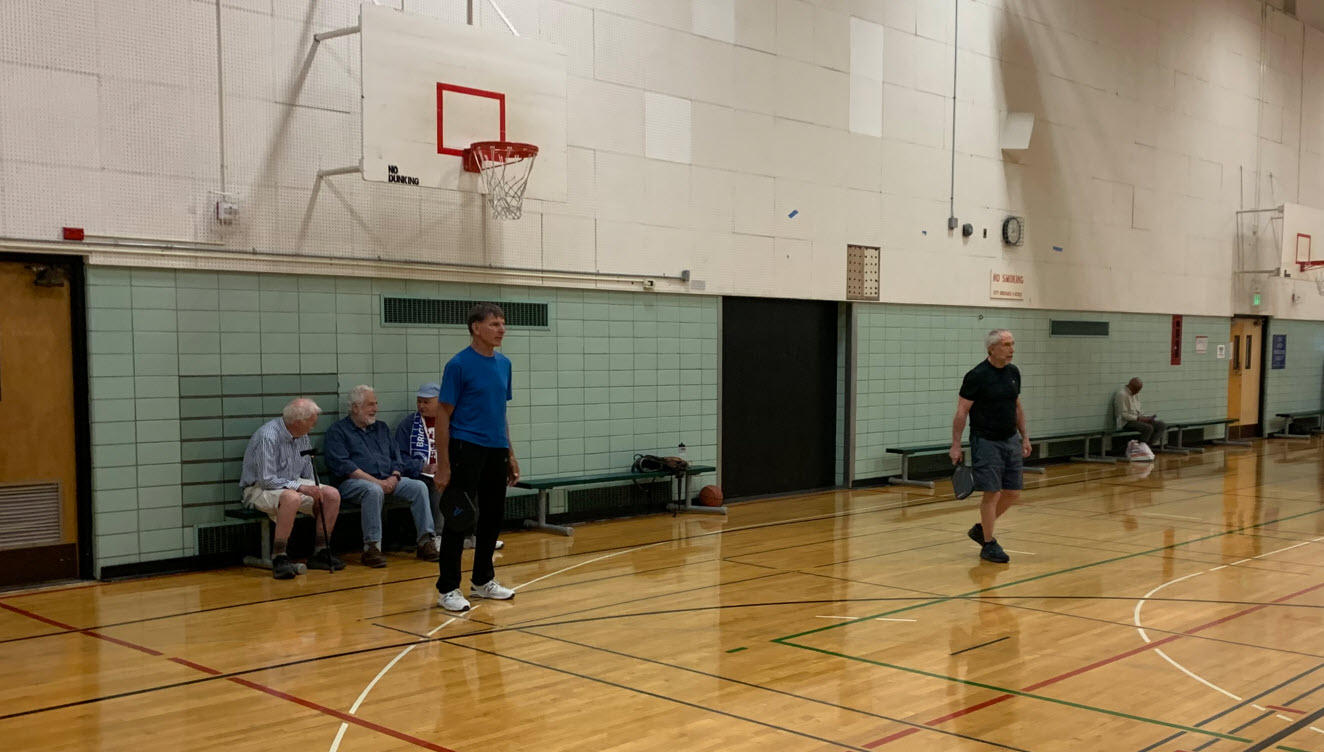 pickleball men sitting