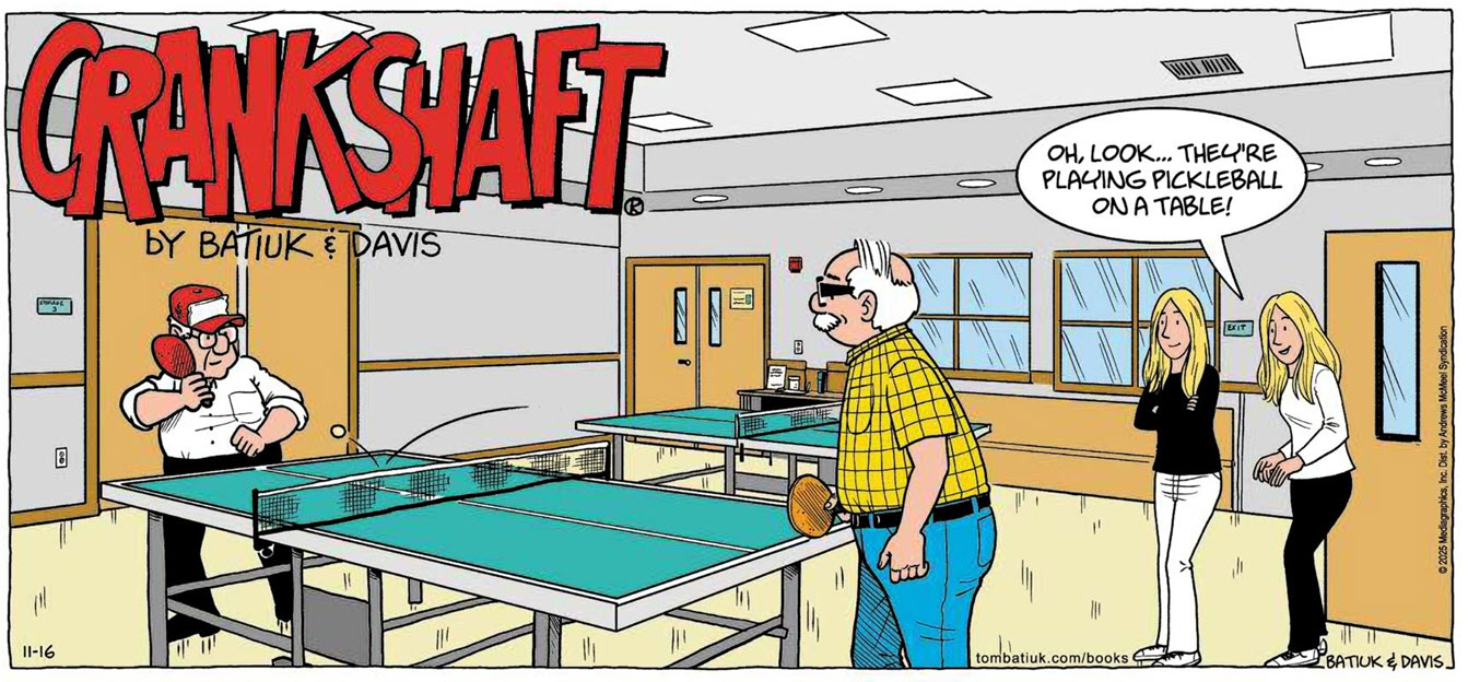 pickleball cartoon