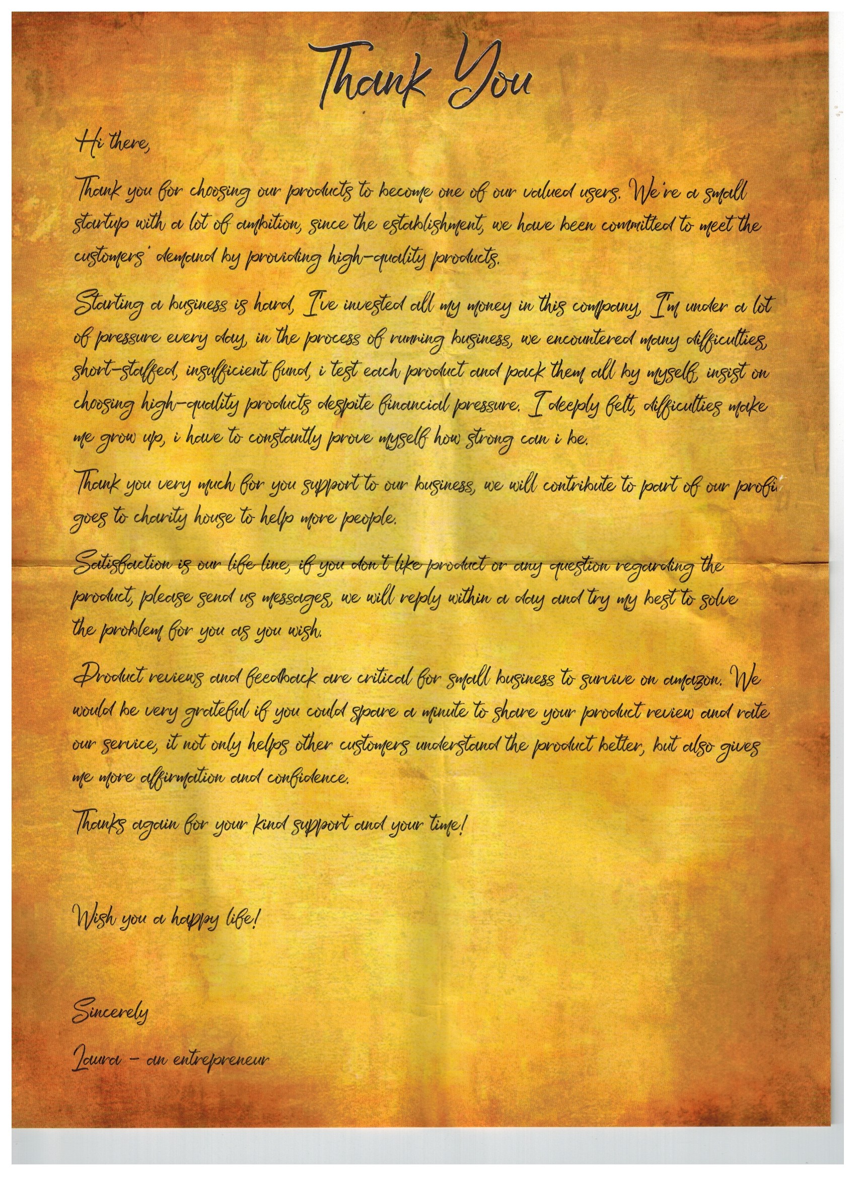 thank you note
